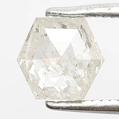 1.11 CT Beautiful Fancy White Step Cut Geometric Shape Gorgeous Loose Salt and Pepper Transparent Diamond ideal for making Vintage Jewelry