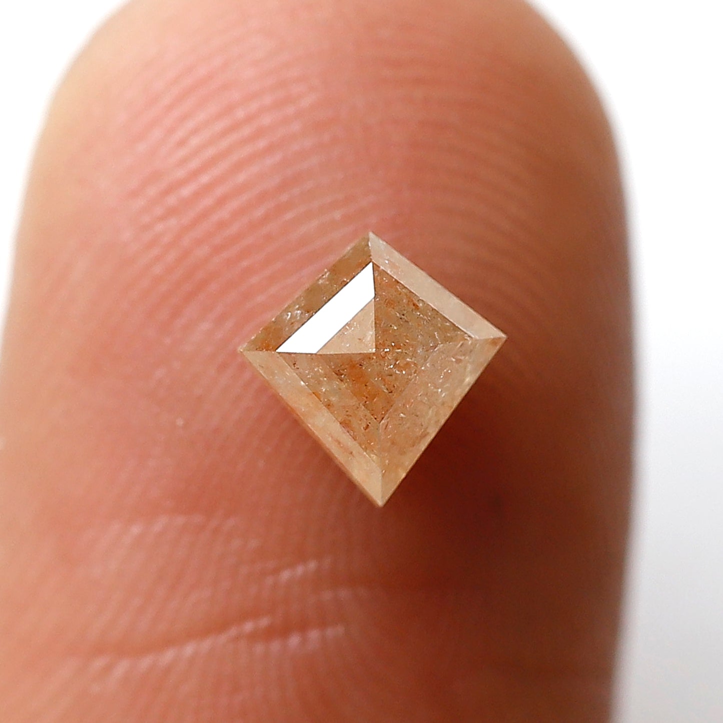 0.70 CT 6 MM Kite Shape Salt and Pepper Diamond Rustic Orange Color Natural Loose Diamond