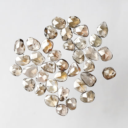37 Pcs English Polki Natural Diamonds | 5.09 Ct Champagne Color Mix Diamond Lot