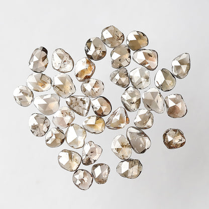 37 Pcs English Polki Natural Diamonds | 5.09 Ct Champagne Color Mix Diamond Lot