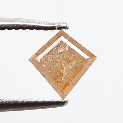 0.70 CT 6 MM Kite Shape Salt and Pepper Diamond Rustic Orange Color Natural Loose Diamond