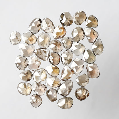 37 Pcs English Polki Natural Diamonds | 5.09 Ct Champagne Color Mix Diamond Lot
