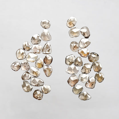 37 Pcs English Polki Natural Diamonds | 5.09 Ct Champagne Color Mix Diamond Lot