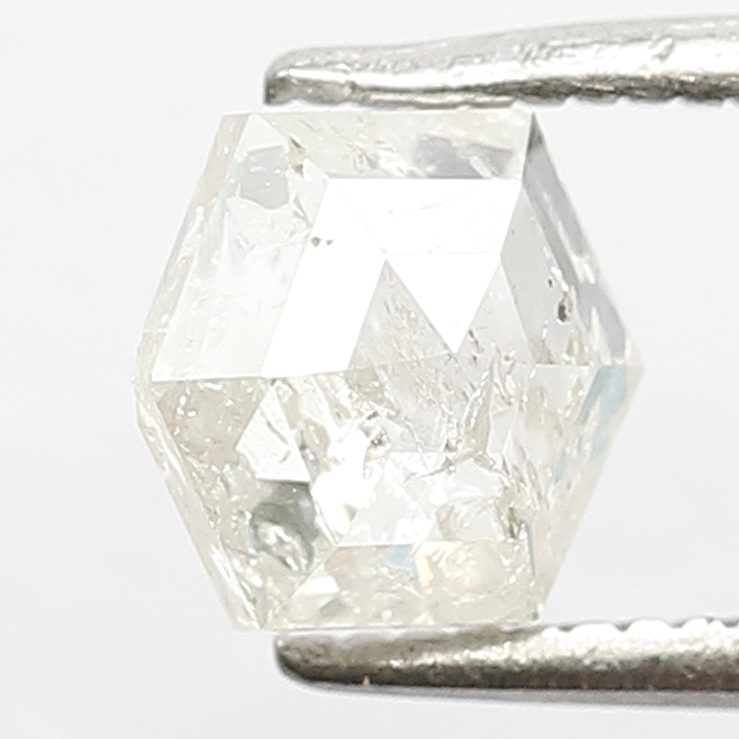 1.11 CT Beautiful Fancy White Step Cut Geometric Shape Gorgeous Loose Salt and Pepper Transparent Diamond ideal for making Vintage Jewelry