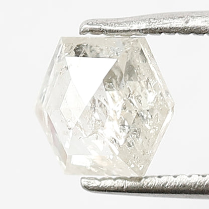 1.11 CT Beautiful Fancy White Step Cut Geometric Shape Gorgeous Loose Salt and Pepper Transparent Diamond ideal for making Vintage Jewelry