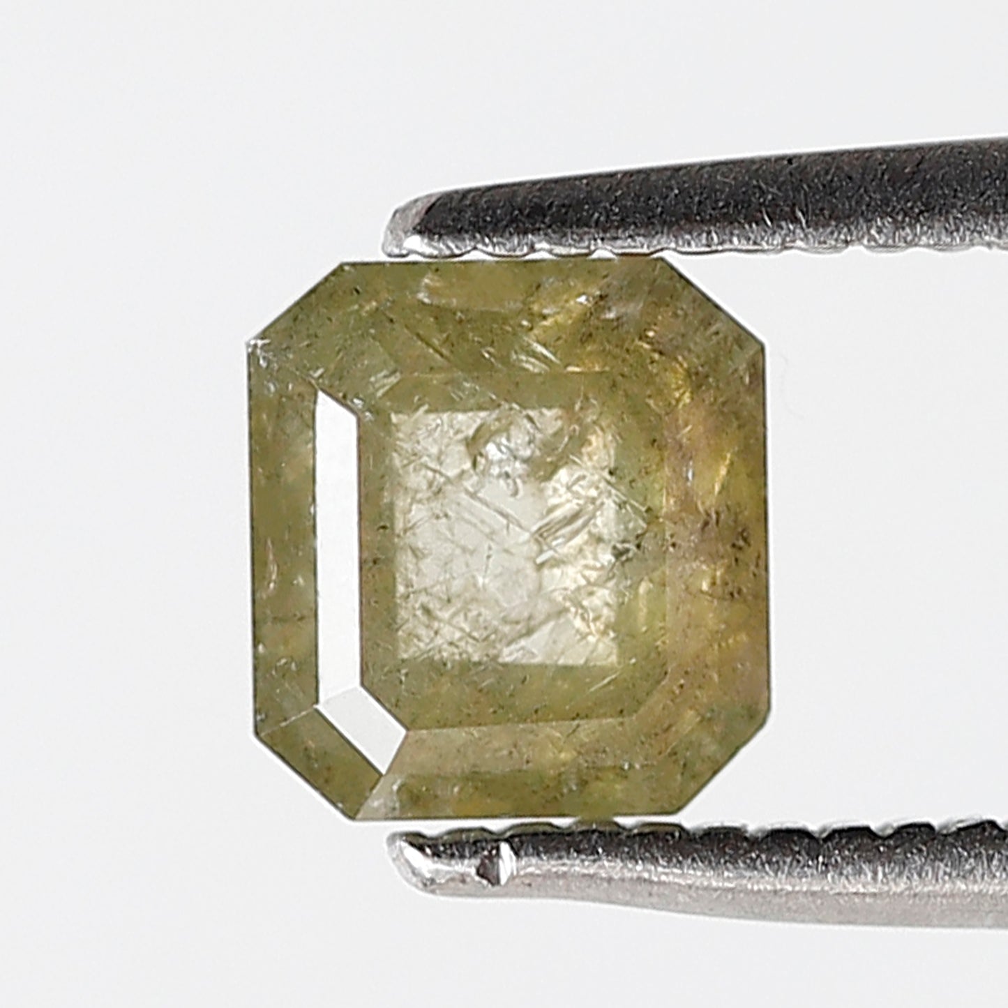1.15 CT 5.70 MM Square Emerald Shape Salt and Pepper Diamond Translucent Color Natural Loose Diamond