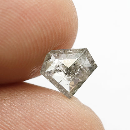 0.94 CT Grey Black Loose Diamond Shape  Salt and Pepper Diamond ideal for making Cluster Ring