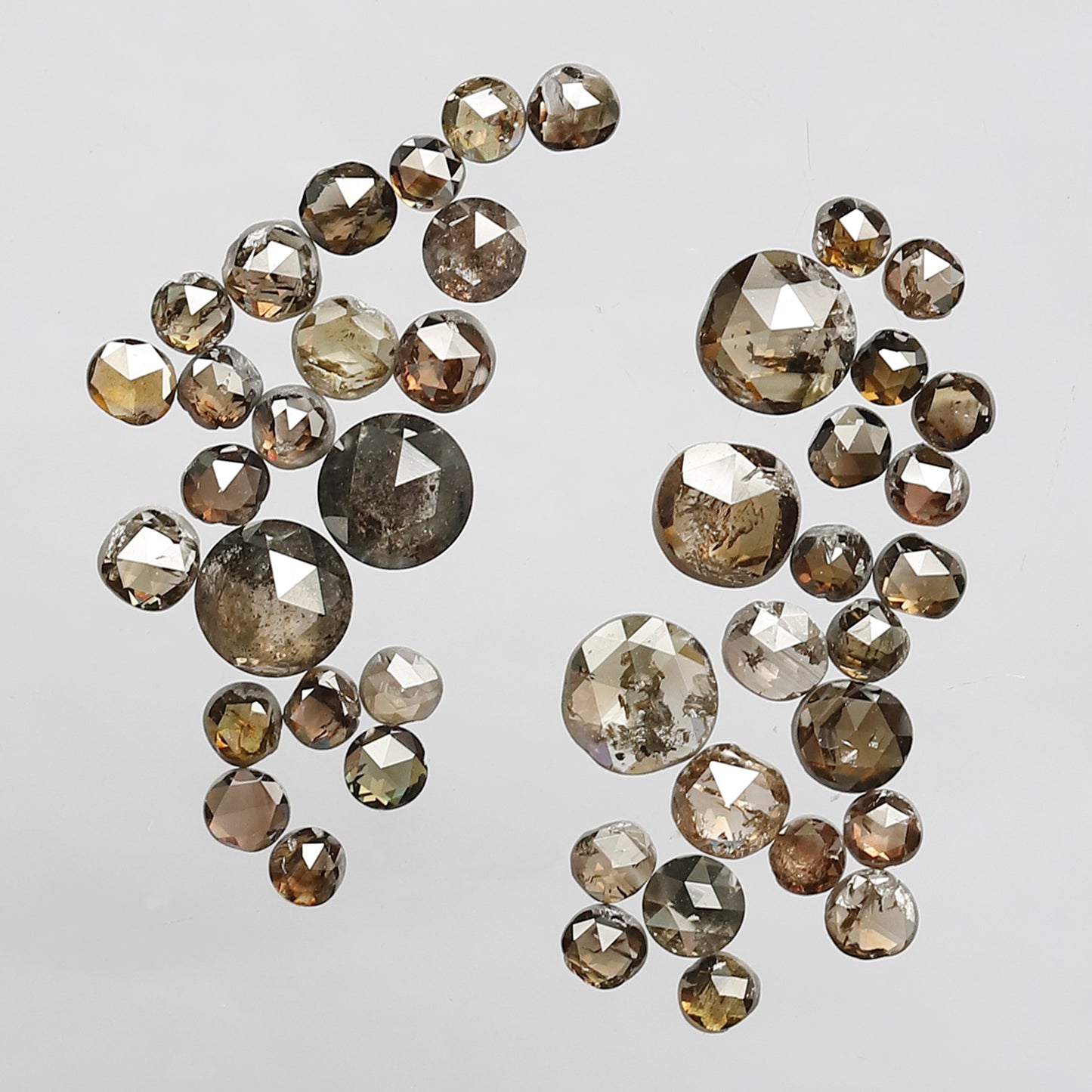 5.35 Ct 44 Pcs Round Rose Cut Dark Brown Rustic Diamonds | Natural Loose Diamond Lot