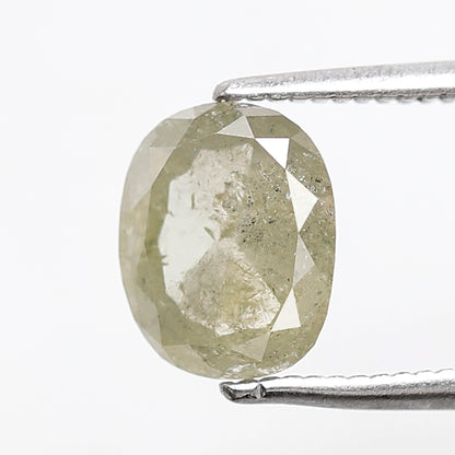 1.70 CT 8 MM Oval Shape Rustic Diamond Translucent Green Color Natural Loose Diamond For Anniversary Gift
