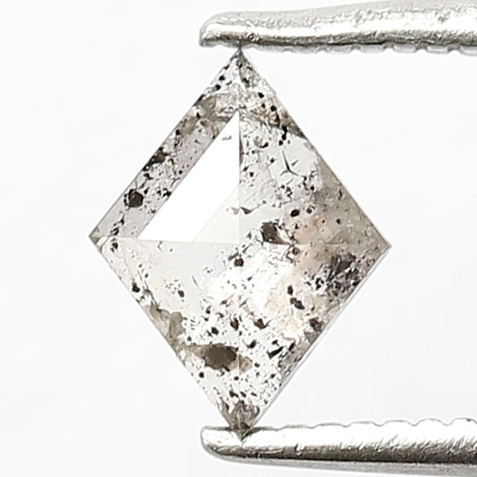 0.48 CT Glaring Multi Faceted Kite Shape step Cut Translucent Loose Beautiful Salt and Pepper Diamond ideal for making Body Piercing Jewelry