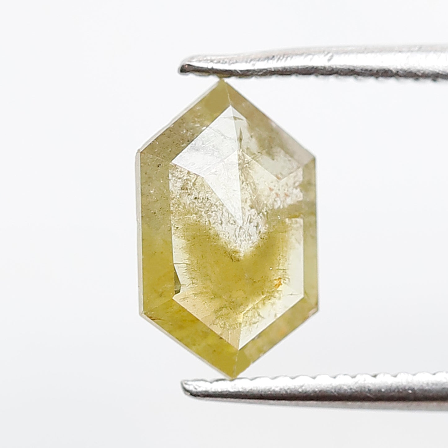 1.26 CT 9.50 MM Elongated Hexagon Shape Salt and Pepper Diamond Fancy Yellow Color Natural Loose Diamond