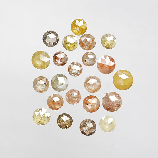 5.57 Ct 22 Pcs Round Rose Cut Multi color Diamonds | Natural Loose Earth Mined Diamonds