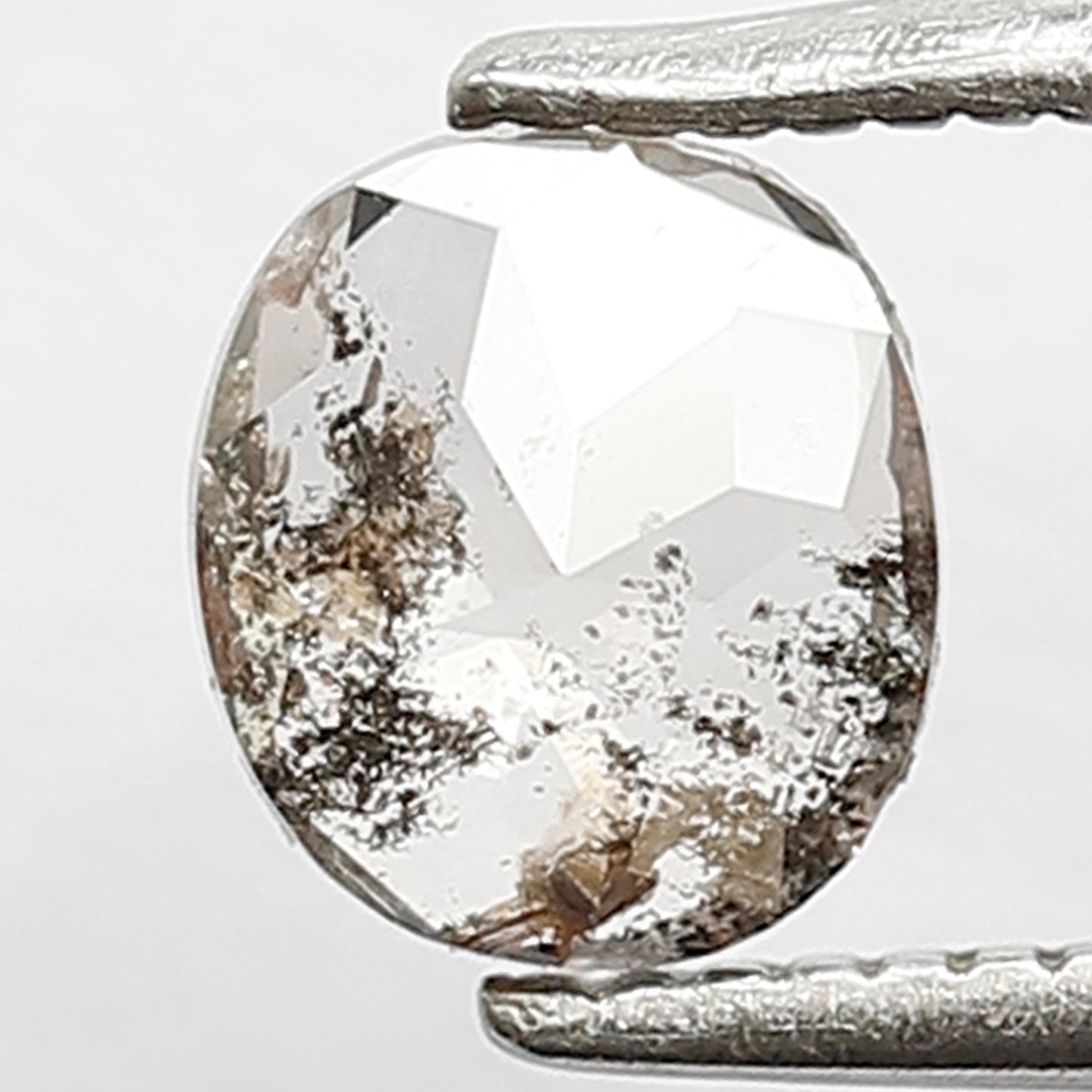 0.62 CT Transparent Natural Loose Oval Shape Diamond, 5.90 mm Salt and Pepper Earth Mine Perfect For Handmade Jewelry