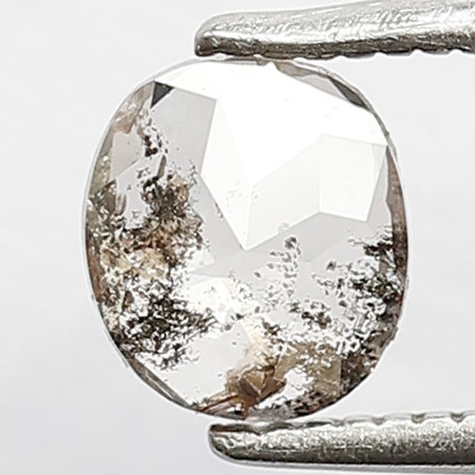 0.62 CT Transparent Natural Loose Oval Shape Diamond, 5.90 mm Salt and Pepper Earth Mine Perfect For Handmade Jewelry