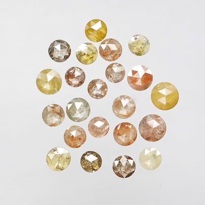 5.57 Ct 22 Pcs Round Rose Cut Multi color Diamonds | Natural Loose Earth Mined Diamonds