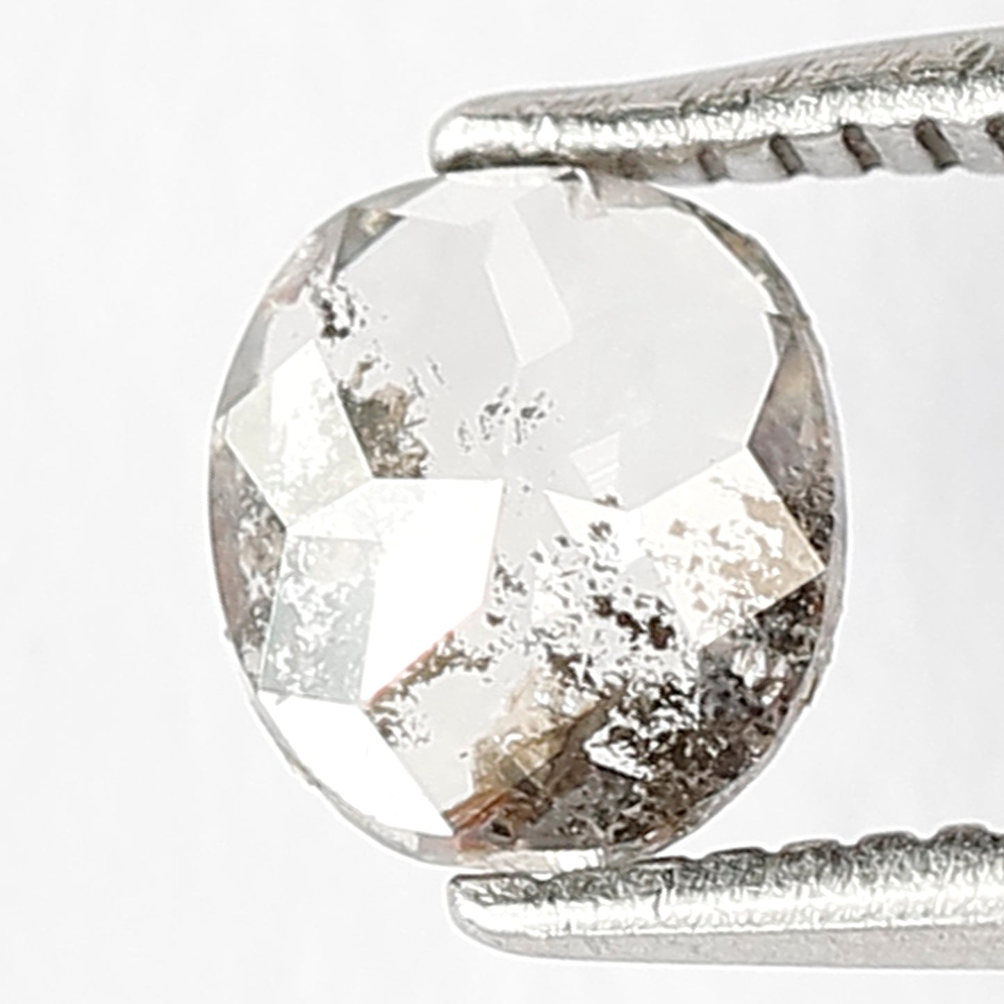 0.62 CT Transparent Natural Loose Oval Shape Diamond, 5.90 mm Salt and Pepper Earth Mine Perfect For Handmade Jewelry