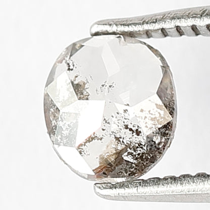 0.62 CT Transparent Natural Loose Oval Shape Diamond, 5.90 mm Salt and Pepper Earth Mine Perfect For Handmade Jewelry