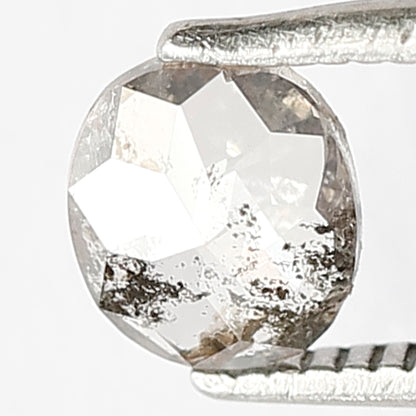 0.62 CT Transparent Natural Loose Oval Shape Diamond, 5.90 mm Salt and Pepper Earth Mine Perfect For Handmade Jewelry