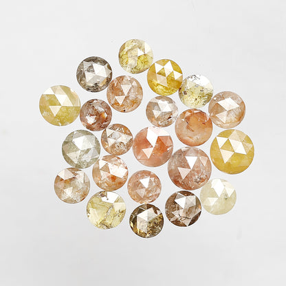 5.57 Ct 22 Pcs Round Rose Cut Multi color Diamonds | Natural Loose Earth Mined Diamonds