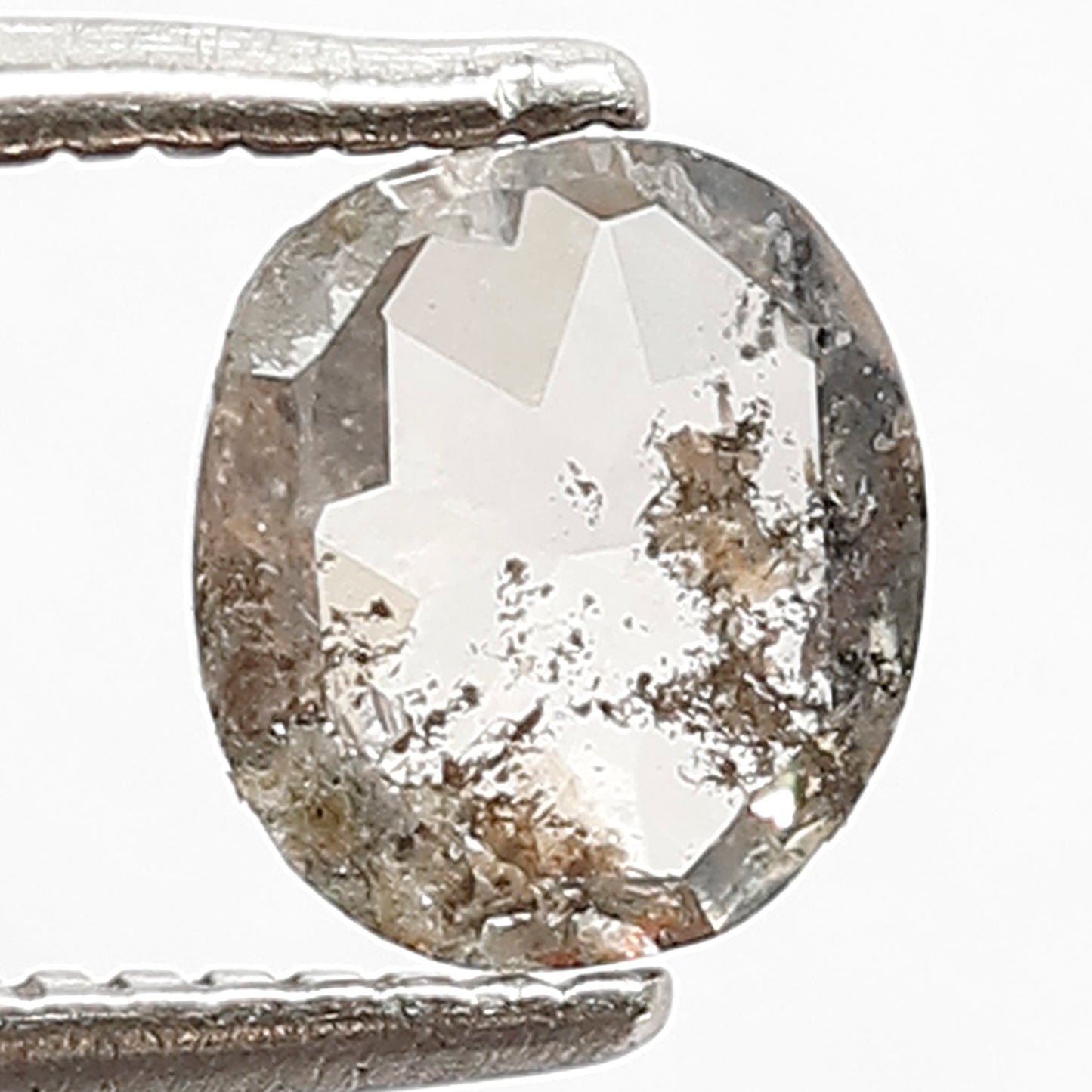 0.62 CT Transparent Natural Loose Oval Shape Diamond, 5.90 mm Salt and Pepper Earth Mine Perfect For Handmade Jewelry