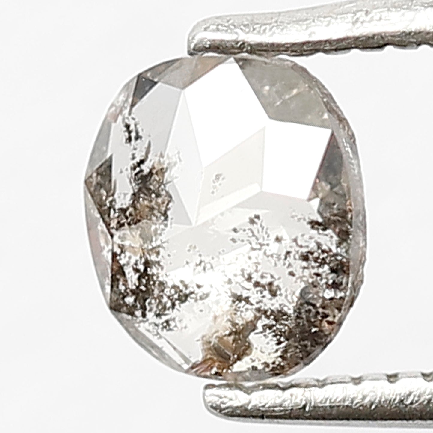 0.62 CT Transparent Natural Loose Oval Shape Diamond, 5.90 mm Salt and Pepper Earth Mine Perfect For Handmade Jewelry