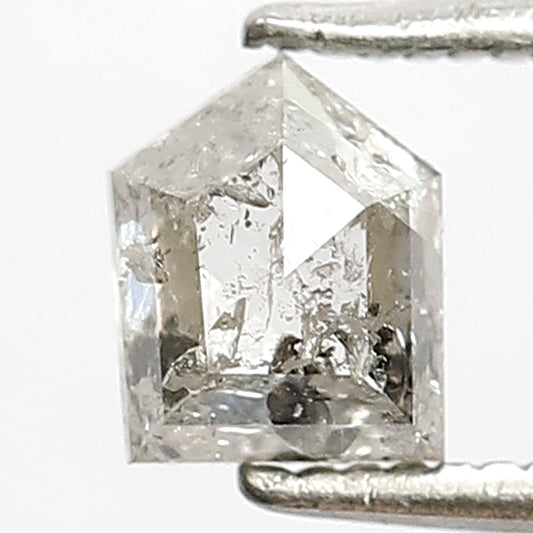 0.87 CT Splendid Modified Geometric Shape Sparkling White Icy Natural Loose Salt and Pepper Domed Top Diamond Made Antique Design Jewelry