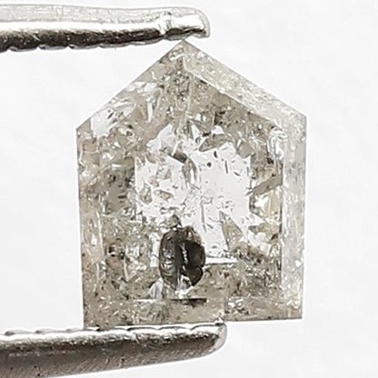 0.87 CT Splendid Modified Geometric Shape Sparkling White Icy Natural Loose Salt and Pepper Domed Top Diamond Made Antique Design Jewelry