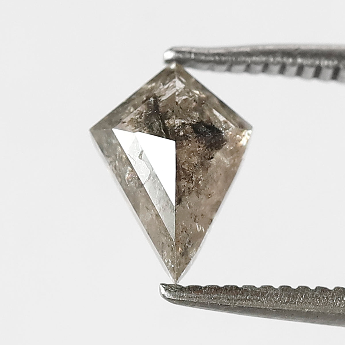 0.90 CT Kite Shape Salt and Pepper Diamond 8 MM grey black Color Loose Natural Diamond For Wedding Ring