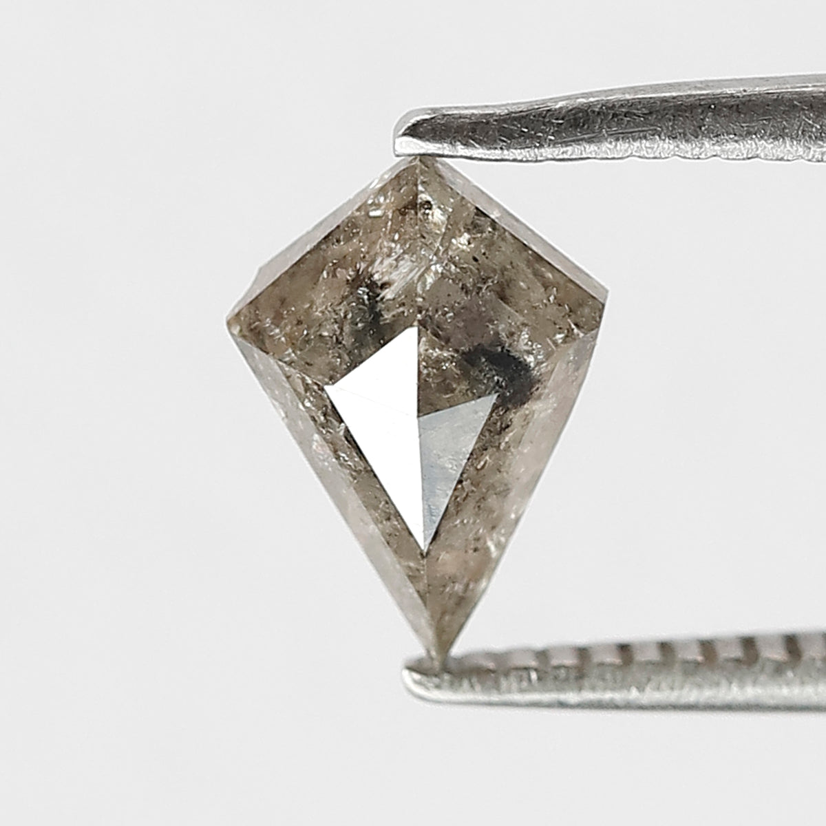 0.90 CT Kite Shape Salt and Pepper Diamond 8 MM grey black Color Loose Natural Diamond For Wedding Ring