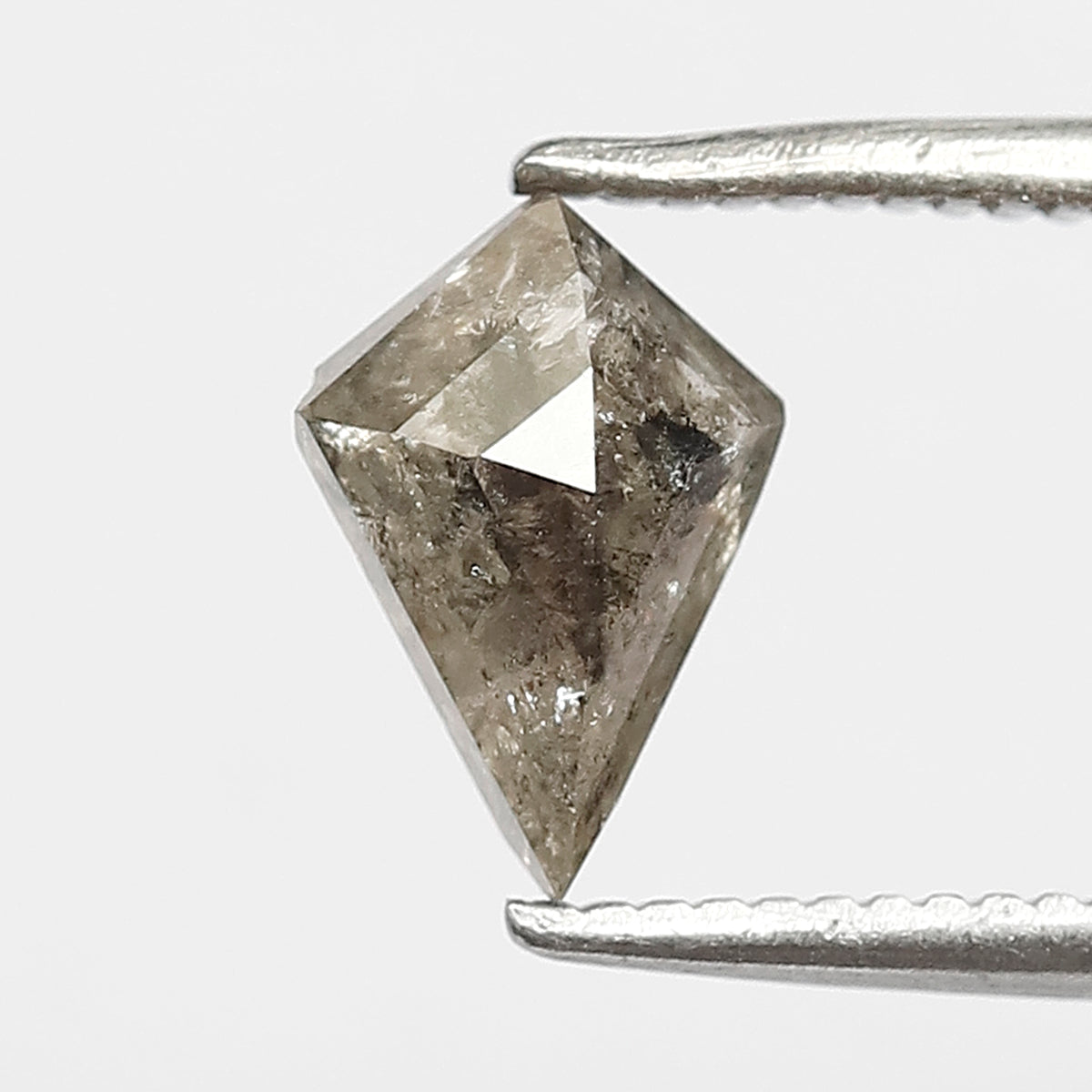 0.90 CT Kite Shape Salt and Pepper Diamond 8 MM grey black Color Loose Natural Diamond For Wedding Ring