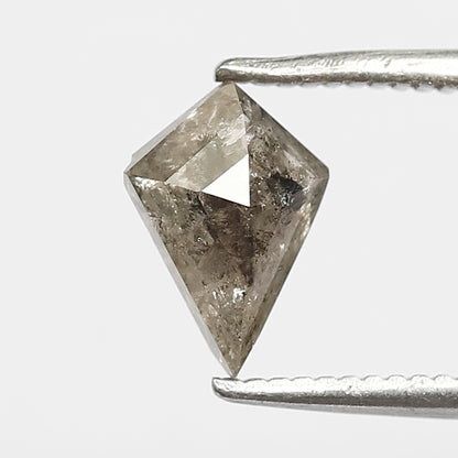 0.90 CT Kite Shape Salt and Pepper Diamond 8 MM grey black Color Loose Natural Diamond For Wedding Ring
