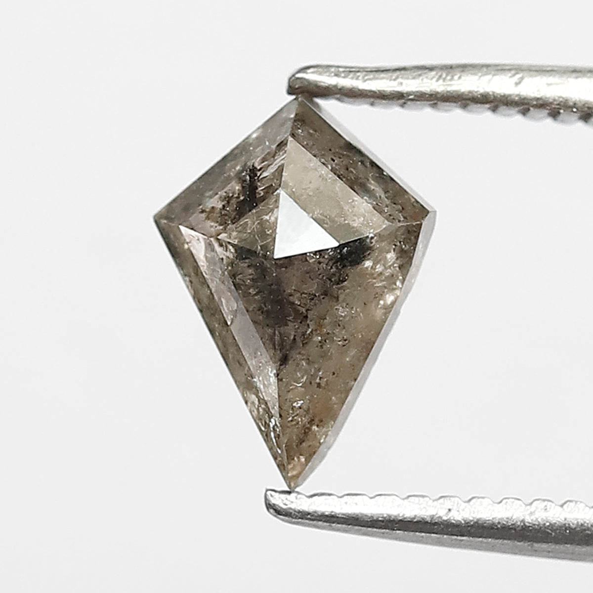 0.90 CT Kite Shape Salt and Pepper Diamond 8 MM grey black Color Loose Natural Diamond For Wedding Ring