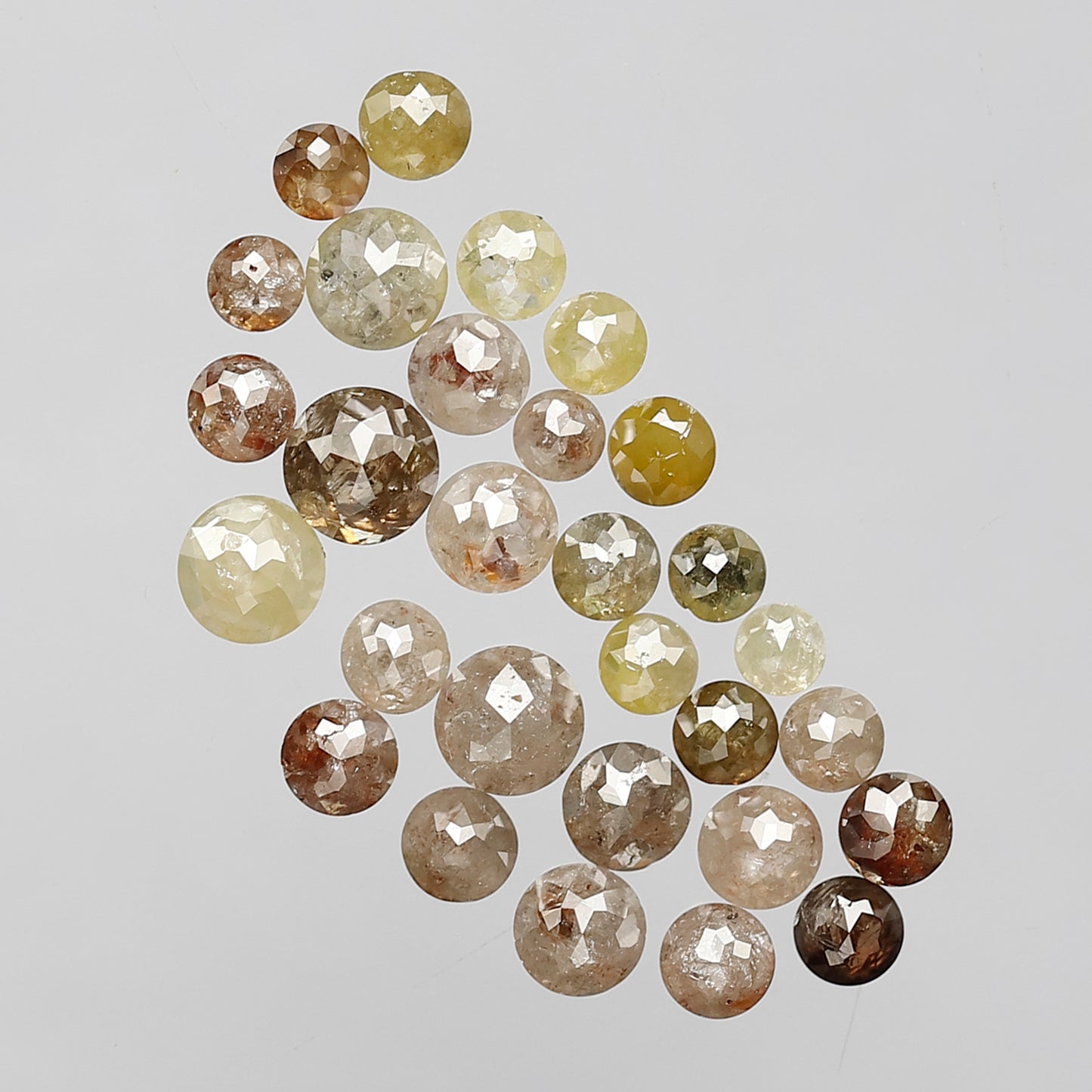 Round Rose Cut 4.62 Ct Multi Color Diamonds | 29 Pcs 2.5–4 mm Natural Loose Diamond Lot
