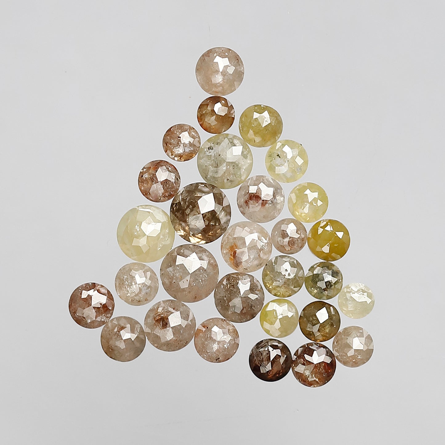 Round Rose Cut 4.62 Ct Multi Color Diamonds | 29 Pcs 2.5–4 mm Natural Loose Diamond Lot