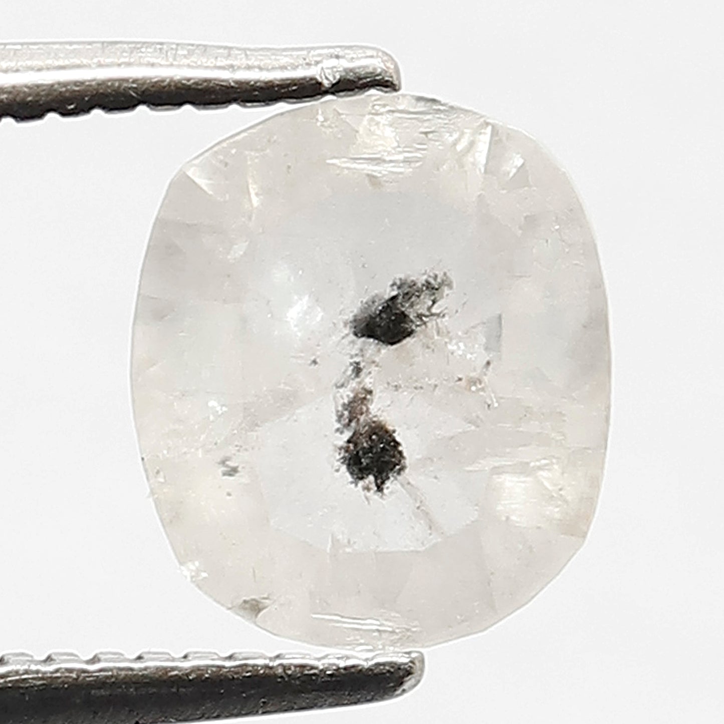 1.22 CT Fancy Grey white color With Beautiful Black Inclusion Oval Shape Natural loose Diamond Salt and Pepper For Body-Piercing Jewelry