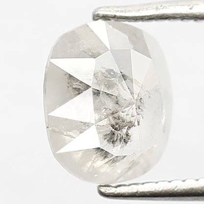 1.22 CT Fancy Grey white color With Beautiful Black Inclusion Oval Shape Natural loose Diamond Salt and Pepper For Body-Piercing Jewelry