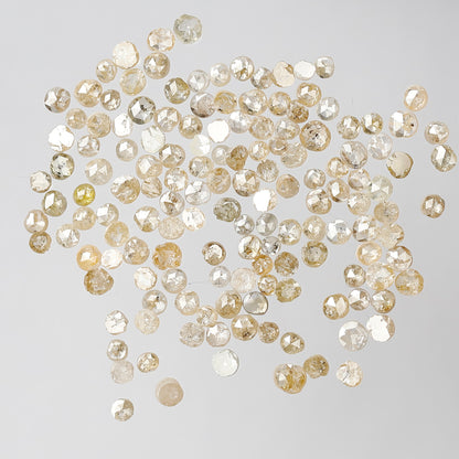 146 Pcs Natural Light Color Diamonds | 5.43 Ct Round Rose Cut 1.5–2.5 mm Loose Diamond Lot