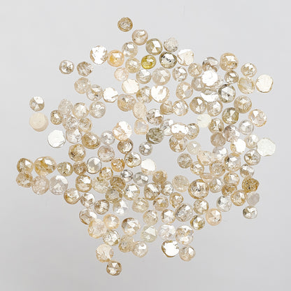 146 Pcs Natural Light Color Diamonds | 5.43 Ct Round Rose Cut 1.5–2.5 mm Loose Diamond Lot