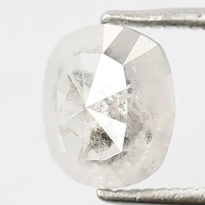 1.22 CT Fancy Grey white color With Beautiful Black Inclusion Oval Shape Natural loose Diamond Salt and Pepper For Body-Piercing Jewelry