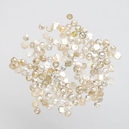146 Pcs Natural Light Color Diamonds | 5.43 Ct Round Rose Cut 1.5–2.5 mm Loose Diamond Lot