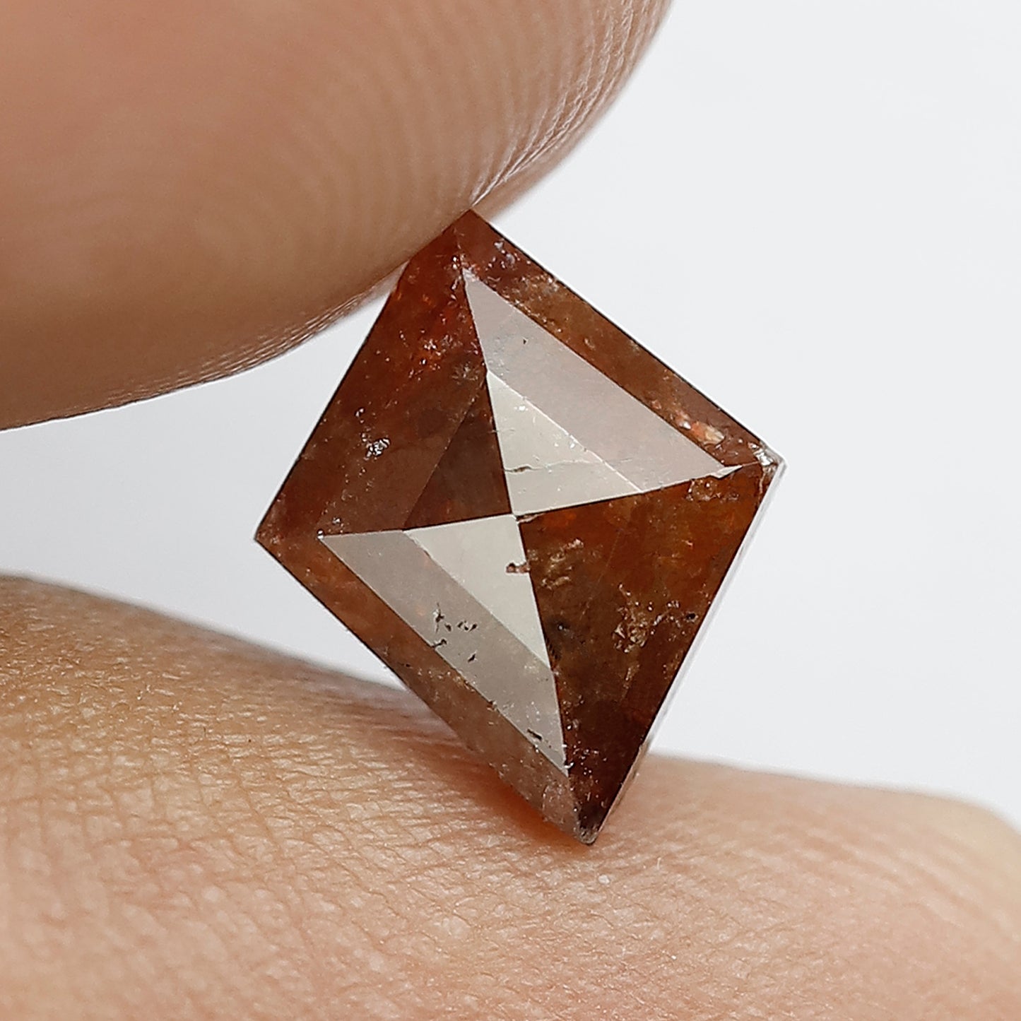 1.80 CT 10 mm Kite shape reddish Color fancy loose diamond ring