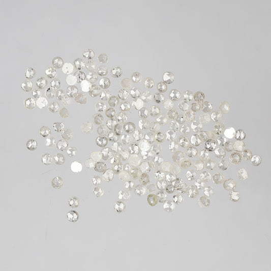 2.31 Ct Round Rose Cut Salt & Pepper Diamonds | 1.2–1.5 mm Natural White SI Clarity Loose Diamonds
