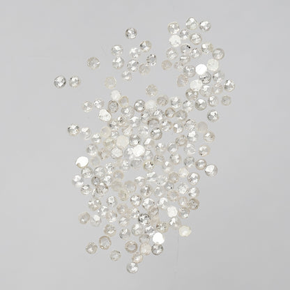 2.31 Ct Round Rose Cut Salt & Pepper Diamonds | 1.2–1.5 mm Natural White SI Clarity Loose Diamonds
