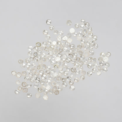 2.31 Ct Round Rose Cut Salt & Pepper Diamonds | 1.2–1.5 mm Natural White SI Clarity Loose Diamonds