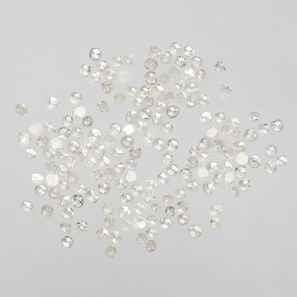 2.31 Ct Round Rose Cut Salt & Pepper Diamonds | 1.2–1.5 mm Natural White SI Clarity Loose Diamonds