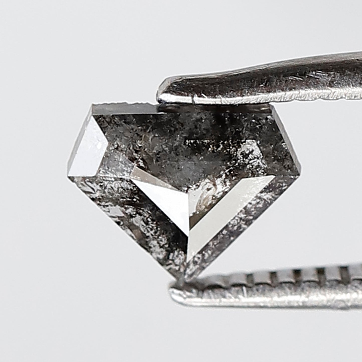 0.43 CT 5 MM Geometric Shape Salt and Pepper Diamond Gray Black Color Natural Loose Diamond