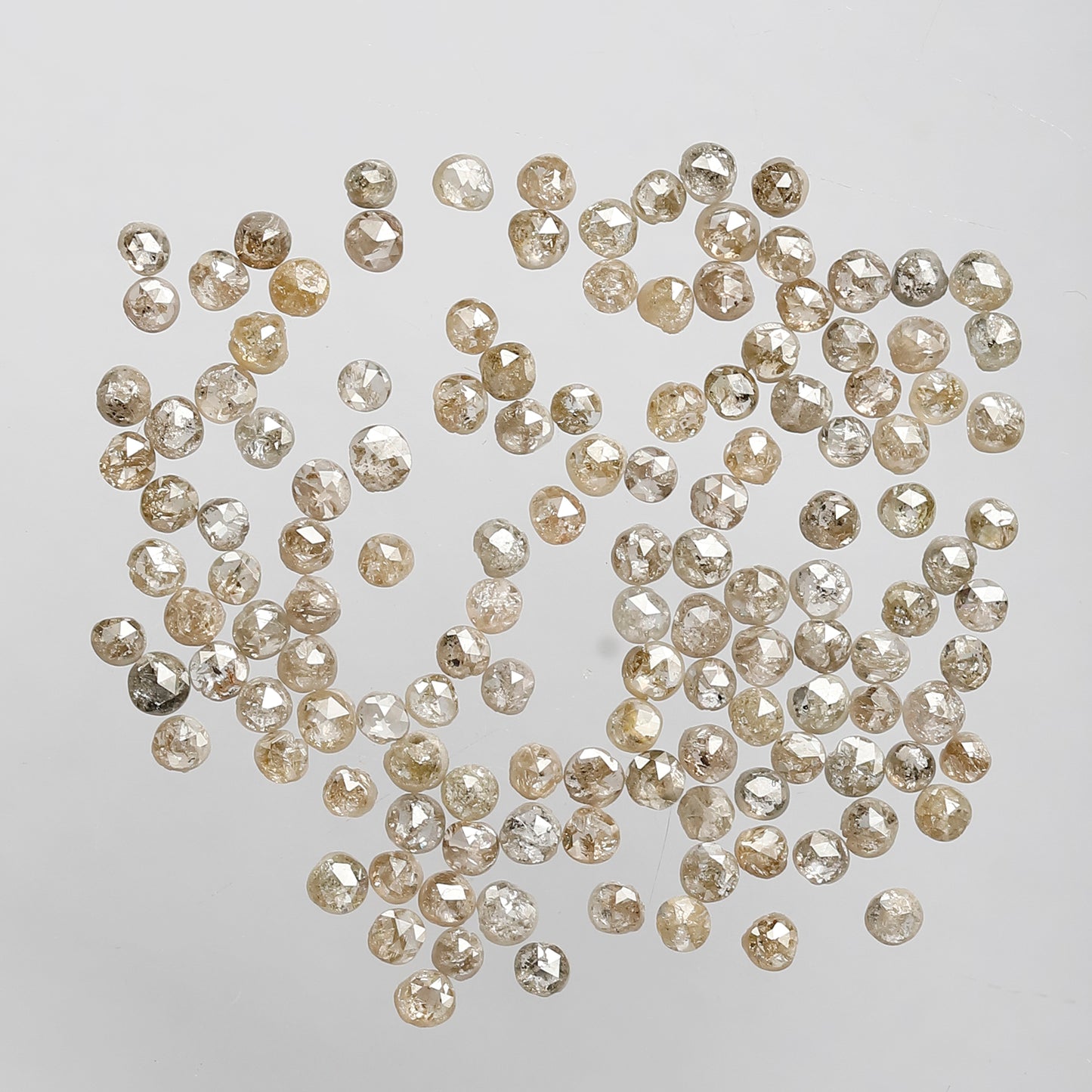 5.07 Ct Round Rose Cut Diamond Lot | 160 Pcs Brownish 1.5–2.2 mm Conflict Free Diamonds