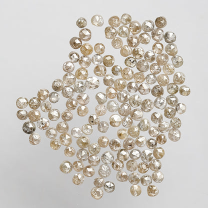 5.07 Ct Round Rose Cut Diamond Lot | 160 Pcs Brownish 1.5–2.2 mm Conflict Free Diamonds