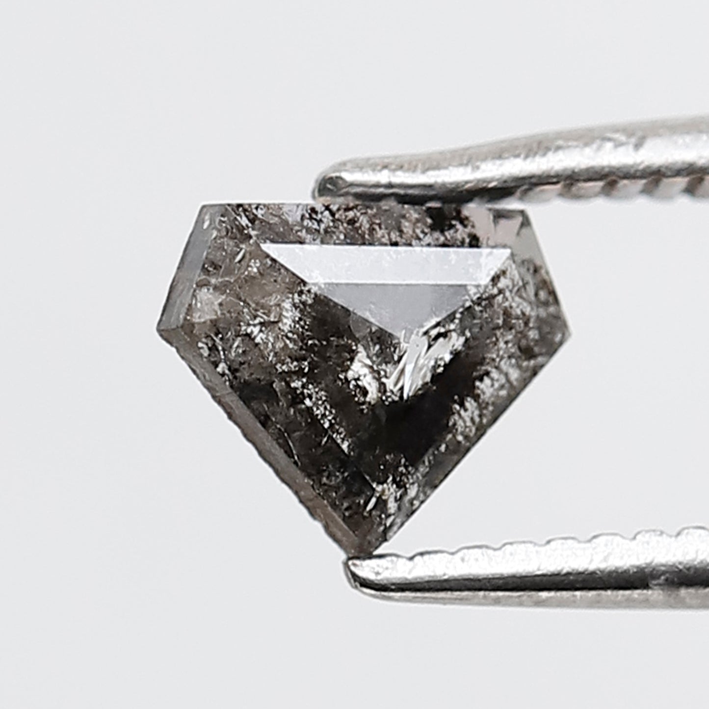 0.43 CT 5 MM Geometric Shape Salt and Pepper Diamond Gray Black Color Natural Loose Diamond