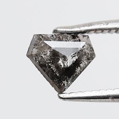 0.43 CT 5 MM Geometric Shape Salt and Pepper Diamond Gray Black Color Natural Loose Diamond